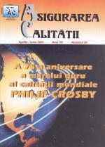 Asigurarea Calităţii - Quality Assurance, Anul VII, Numărul 26, Aprilie-Iunie 2001