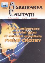 Asigurarea Calităţii - Quality Assurance, Anul VII, Numărul 26, Aprilie-Iunie 2001