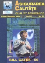 Asigurarea Calităţii - Quality Assurance, Anul XI, Numărul 44, Octombrie-Decembrie 2005