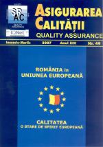 Asigurarea Calităţii - Quality Assurance, Anul XIII, Numărul 49, Ianuarie-Martie 2007