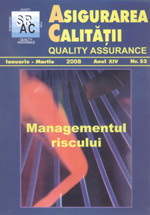 Asigurarea Calităţii - Quality Assurance, Anul XIV, Numărul 53, Ianuarie-Martie 2008