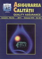 Asigurarea Calităţii - Quality Assurance, Anul XVII, Numărul 65, Ianuarie-Martie 2011