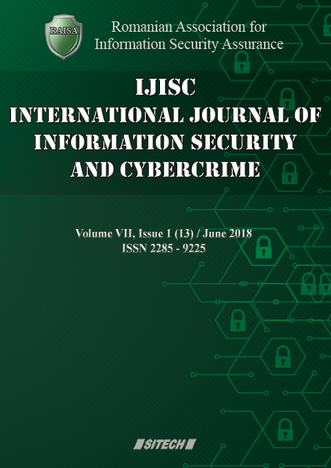 IJISC – International Journal of Information Security and Cybercrime, Volume 7, Issue 1, Year 2018