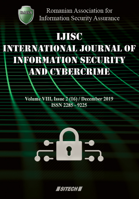 IJISC – International Journal of Information Security and Cybercrime, Volume 8, Issue 2, Year 2019